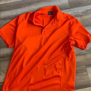 Orange/red nike golf polo